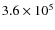 $3.6\times10^5$
