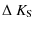 $\displaystyle \Delta~K_{\rm S}$