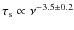 $\tau_{\rm s} \propto \nu^{-3.5\pm 0.2}$