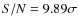 $S/N = 9.89\sigma$