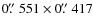 $0\hbox{$.\!\!^{\prime\prime}$ }551\times0\hbox{$.\!\!^{\prime\prime}$ }417$