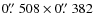 $0\hbox{$.\!\!^{\prime\prime}$ }508\times0\hbox{$.\!\!^{\prime\prime}$ }382$