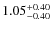 $\rm 1.05^{+0.40}_{-0.40}$
