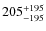 $\rm 205^{+195}_{-195 }$