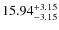 $\rm 15.94^{+3.15}_{-3.15}$