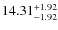 $\rm 14.31^{+1.92}_{-1.92}$