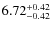 $\rm 6.72^{+0.42}_{-0.42}$