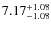 $\rm 7.17^{+1.08}_{-1.08}$