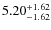 $\rm 5.20^{+1.62}_{-1.62}$