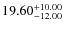 $\rm 19.60^{+10.00}_{ -12.00 }$