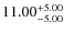 $\rm 11.00^{+5.00 }_{ -5.00 }$