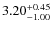 $\rm 3.20^{+0.45 }_{ -1.00}$