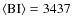 $\langle{\rm BI}\rangle=3437$
