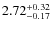 $\rm 2.72^{+ 0.32 }_{ -0.17 }$