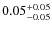 $\rm0.05^{+ 0.05 }_{ -0.05 }$