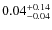 $\rm0.04^{+ 0.14 }_{ -0.04 }$
