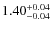 $\rm 1.40^{+ 0.04 }_{ -0.04 }$