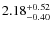 $\rm 2.18^{+ 0.52 }_{ -0.40 }$