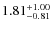 $\rm 1.81^{+ 1.00 }_{ -0.81 }$