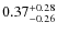 $\rm0.37^{+ 0.28 }_{ -0.26 }$