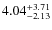 $\rm 4.04^{+ 3.71 }_{ -2.13 }$