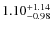 $\rm 1.10^{+ 1.14 }_{ -0.98 }$