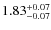 $\rm 1.83^{+ 0.07 }_{ -0.07 }$