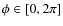 $\phi \in [0,2\pi]$