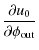 $\displaystyle \frac{\partial{u_{\rm0}}}{\partial\phi_{\rm out}}$