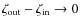 $\zeta_{\rm out}-\zeta_{\rm in}\rightarrow0$