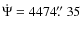 $\dot{\Psi}=4474\hbox{$.\!\!^{\prime\prime}$ }35$