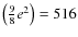$\left(\frac{9}{8}e^2\right)=516$