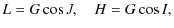 $\displaystyle %
L=G\cos J, \quad H=G\cos I,$