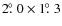 $2\hbox{$.\!\!^\circ$ }0 \times 1\hbox{$.\!\!^\circ$ }3$