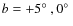 $b = +5\hbox{$^\circ$ }, 0\hbox{$^\circ$ }$