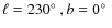 $\ell = 230\hbox{$^\circ$ }, b = 0\hbox{$^\circ$ }$
