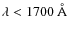 $\lambda<1700~\AA$
