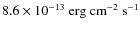 $8.6\times 10^{-13}~\rm
erg~cm^{-2}~s^{-1}$