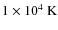 $1 \times 10^{4} ~ {\rm K}$