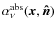 $\alpha_{\nu}^{\rm abs}(\vec{x}, \vec{\hat{n}})$