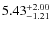 $\rm {5.43}_{-1.21}^{+ 2.00}$
