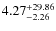 $\rm {4.27}_{-2.26}^{+29.86}$