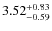$\rm {3.52}_{-0.59}^{+0.83}$