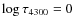 $\log \tau_{4300}=0$