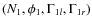 $(N_1,\phi_1,\Gamma_{1l},\Gamma_{1r})$