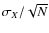 $\sigma_X/\sqrt{N}$