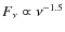 $F_{\nu}\varpropto\nu^{-1.5}$