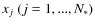 $x_{j}~(j=1,...,N_{\ast})$