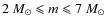 $2~M_{\odot}
\leqslant m \leqslant 7~M_{\odot} $