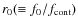 $r_{0} (\equiv f_{0}/f_{\rm cont})$